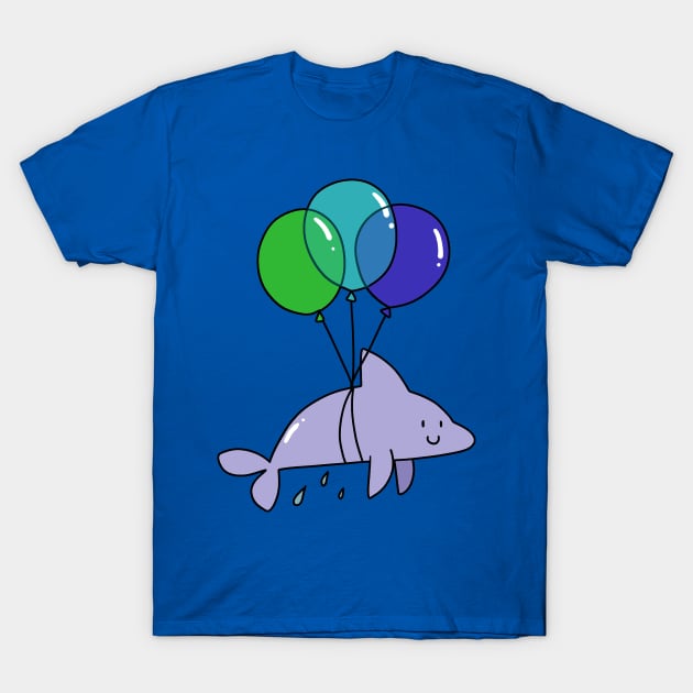 Dolphin with Balloons T-Shirt by saradaboru